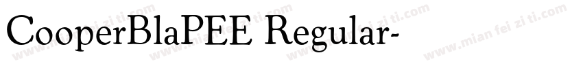 CooperBlaPEE Regular字体转换